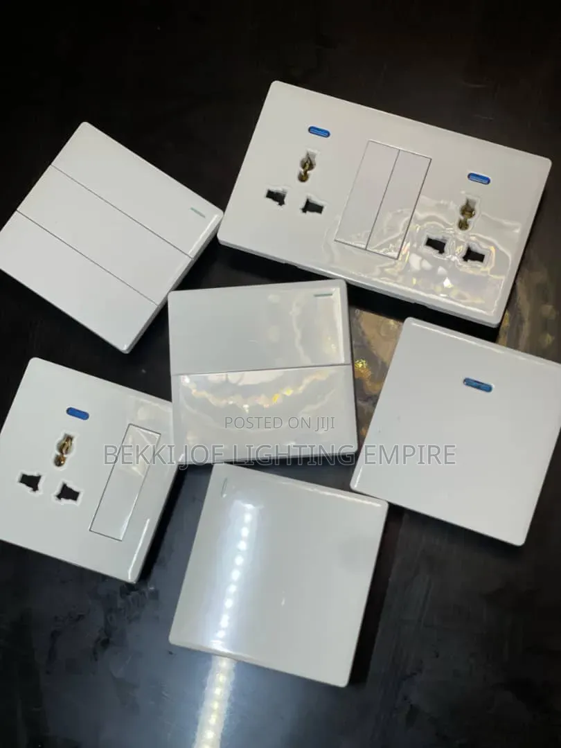 White Color Switch and Socket