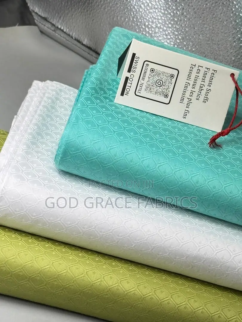 100% Cotton Swiss Pimple Design Atiku Voile