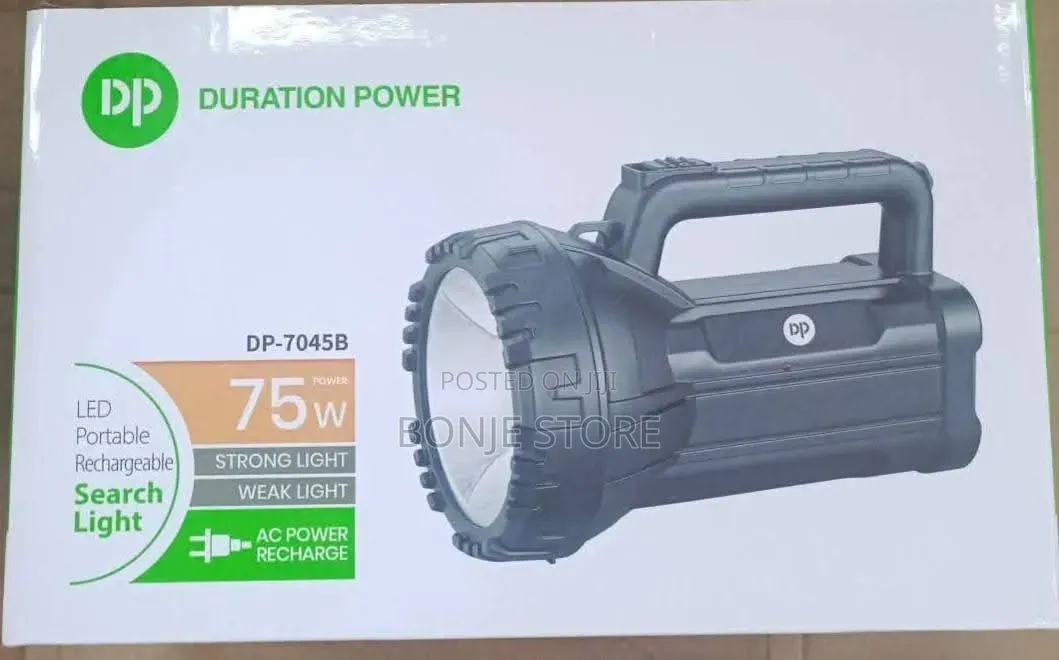 Dp Portable Rechargeable 75w Led Security Search Light