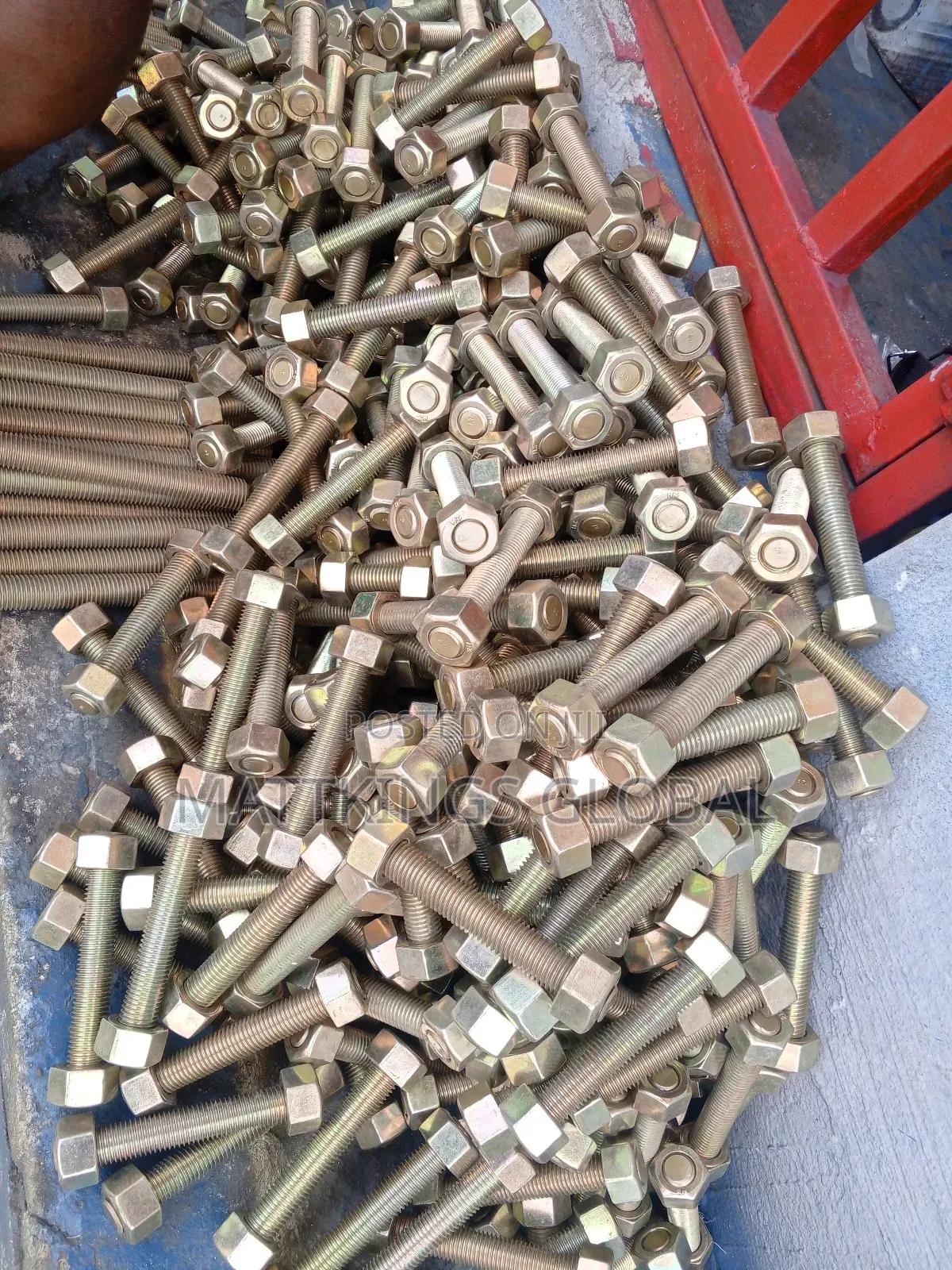 Stud Bolts and Nuts Biocromate Treated 7/8 by 8"