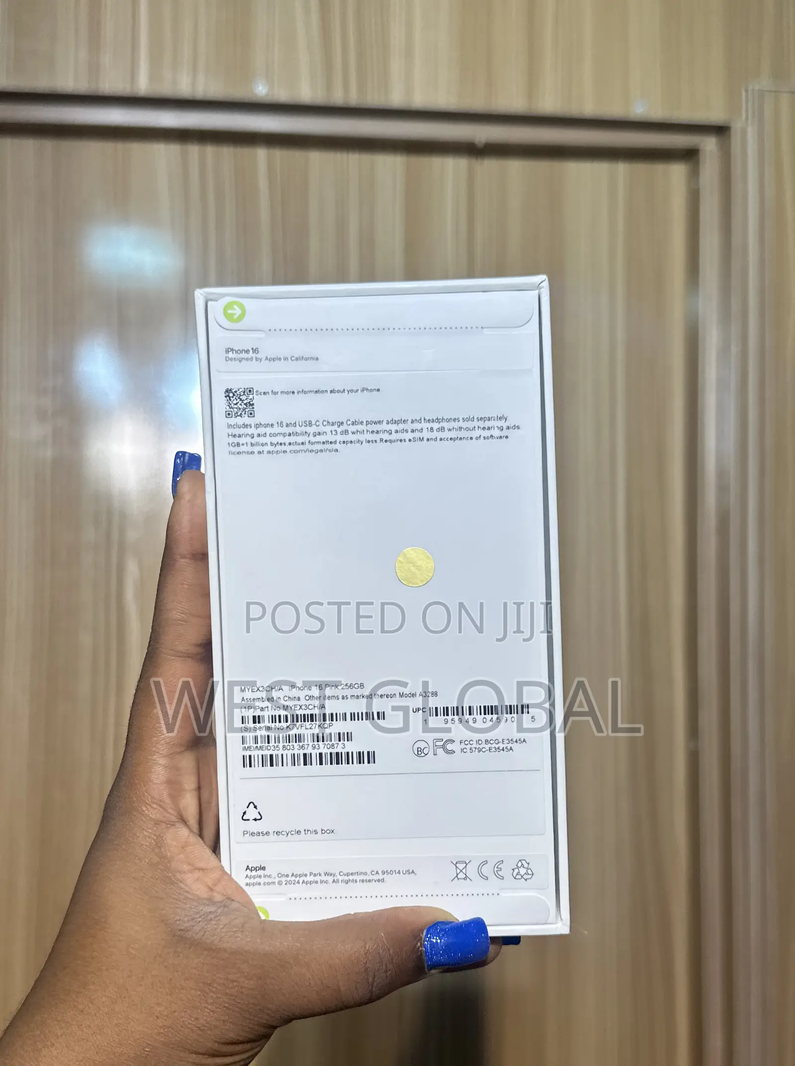 New Apple iPhone 16 256 GB Pink