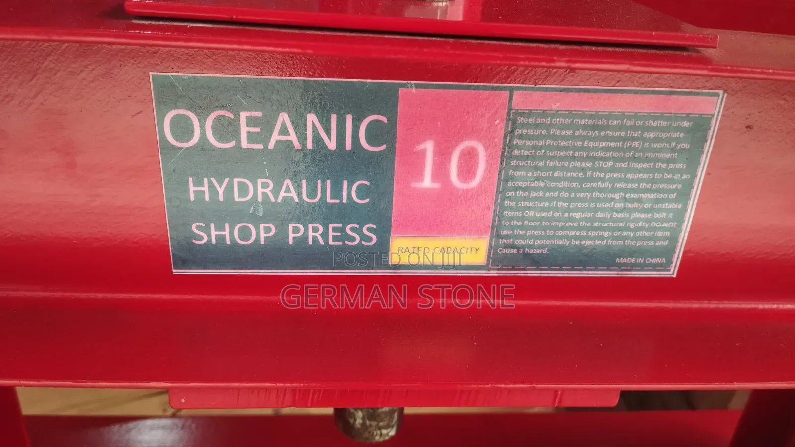 Hydraulic Shop Press, a Machine 10tos