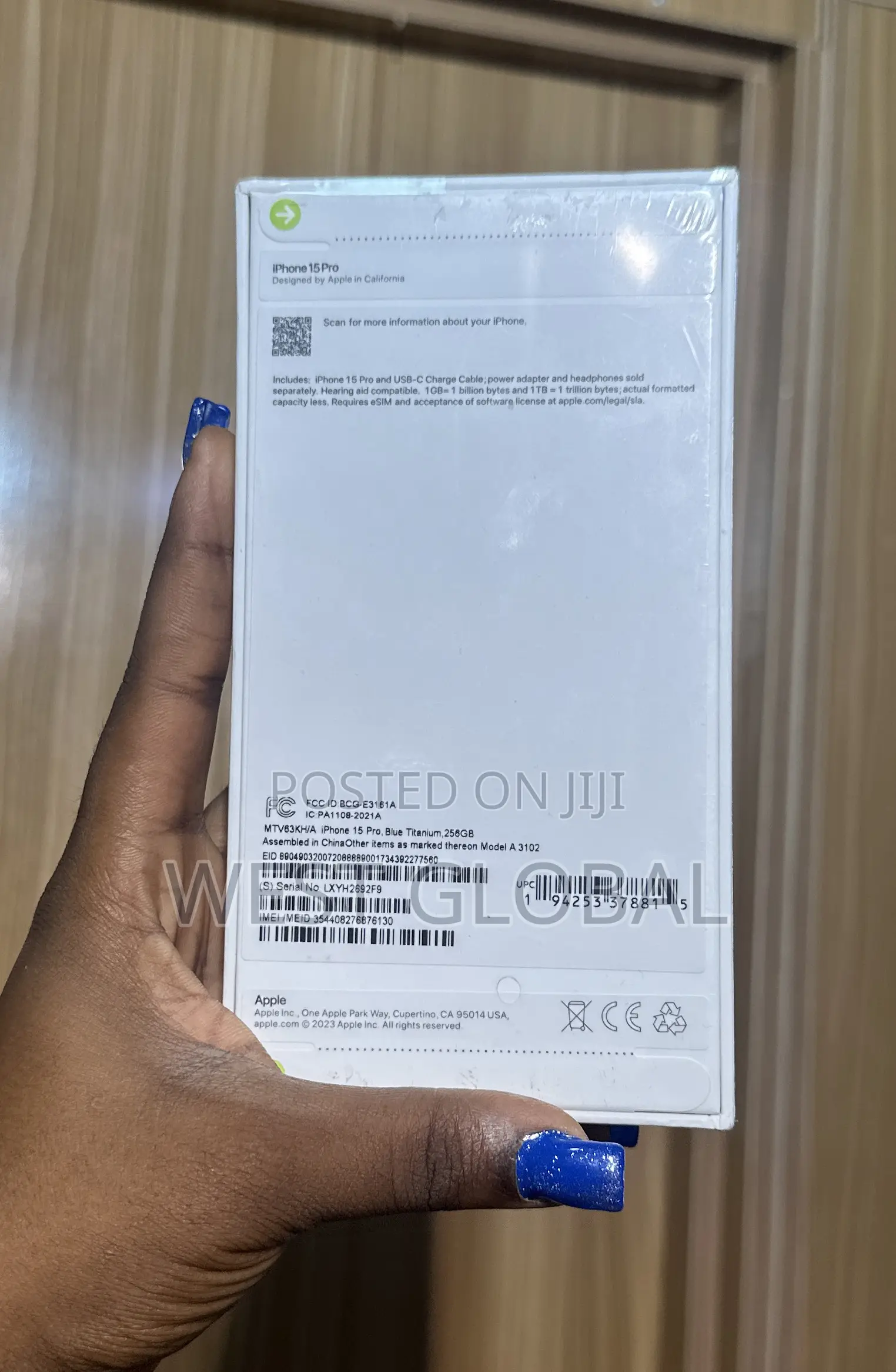 New Apple iPhone 15 Pro 256 GB Blue