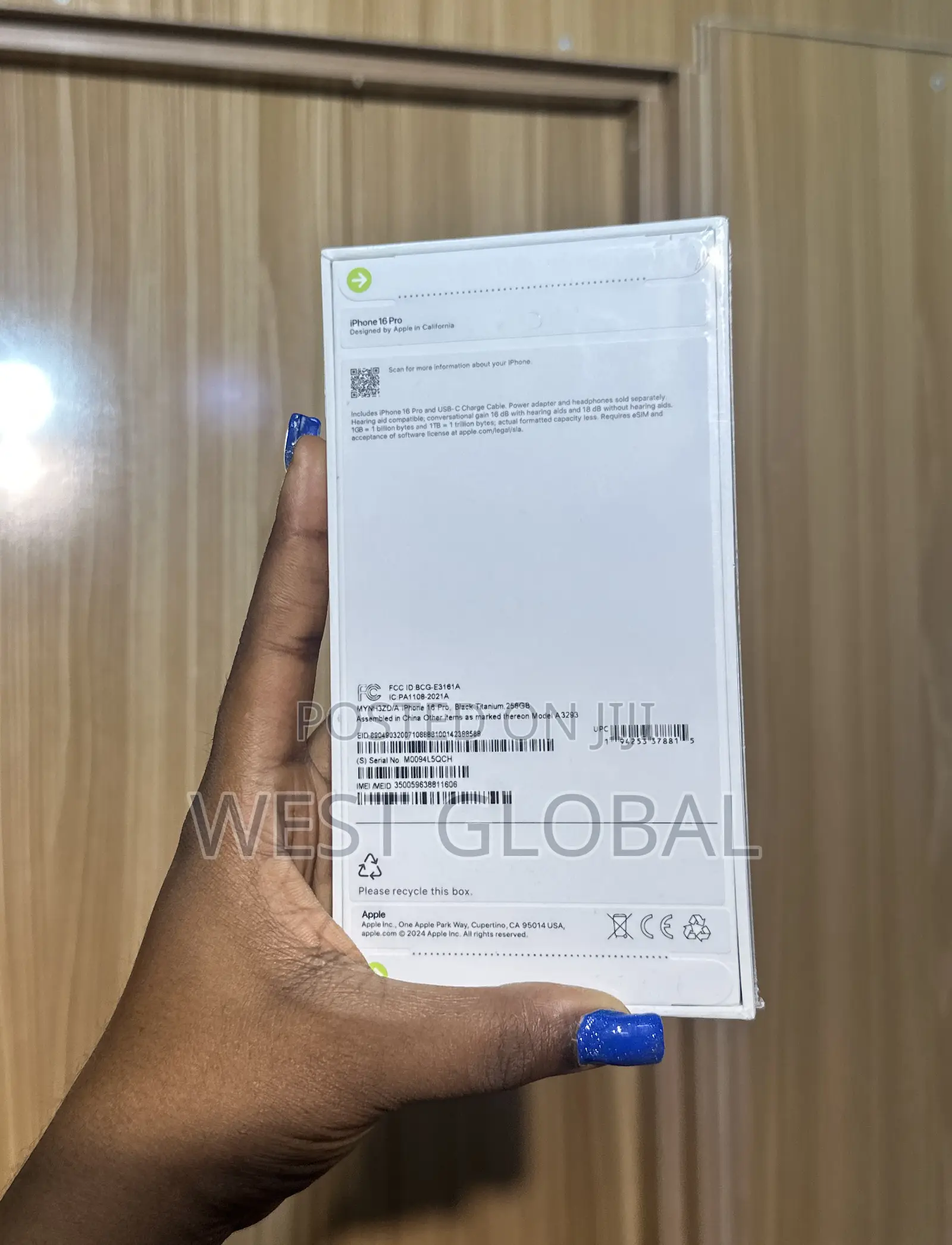 New Apple iPhone 16 Pro 256 GB Black