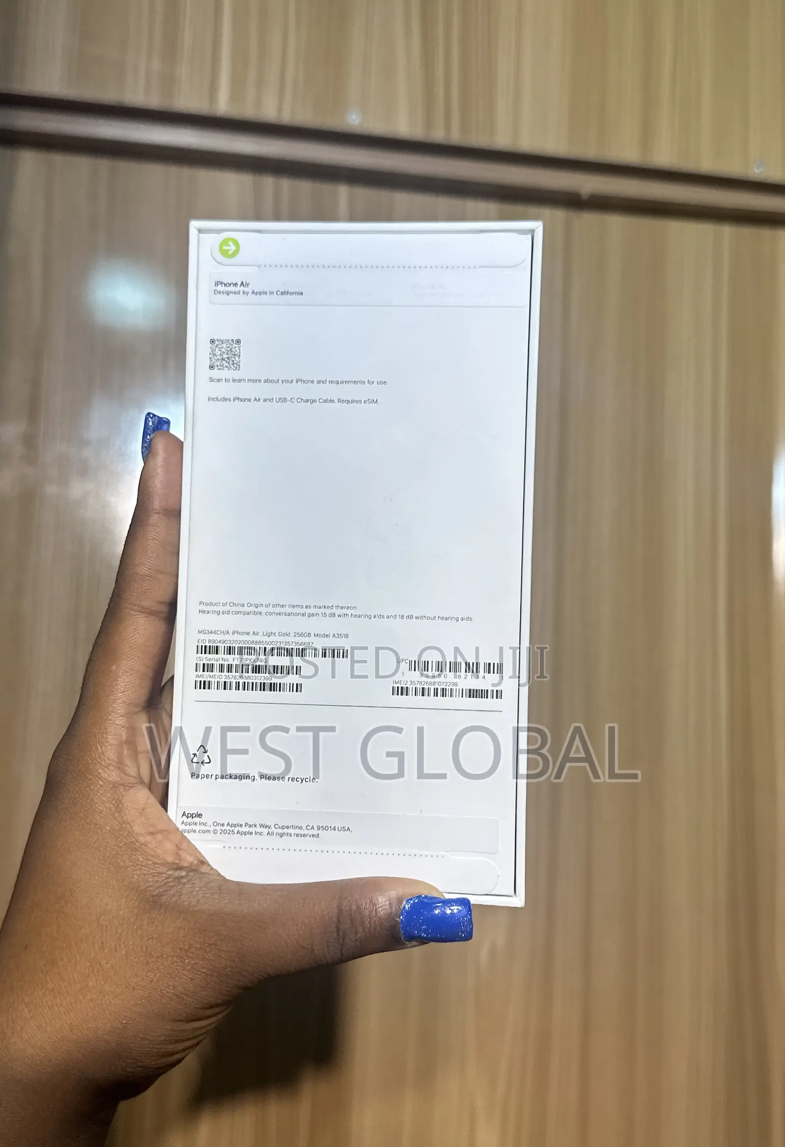 New Apple iPhone Air 256 GB Gold