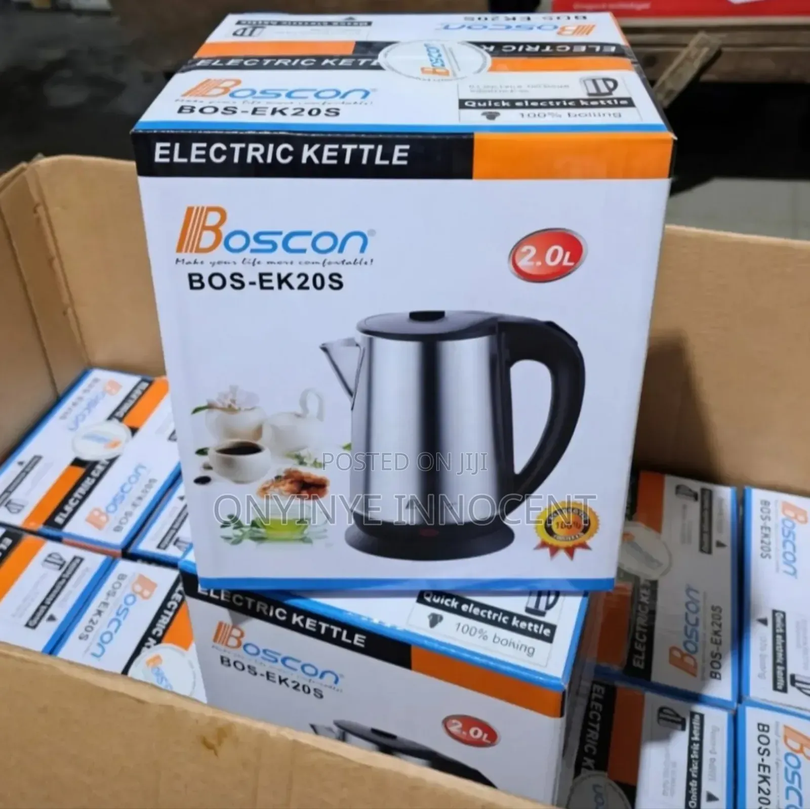 Boscon 2.0l Stainless Steel Electric Kettle - Fast Boiling Durable