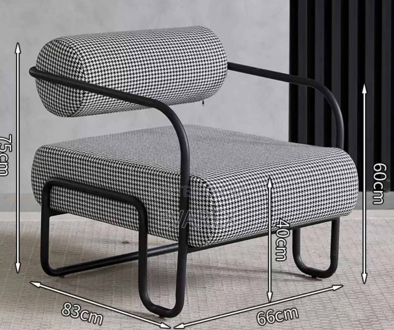 Executive Fabric Single Chair, Grey/Gold