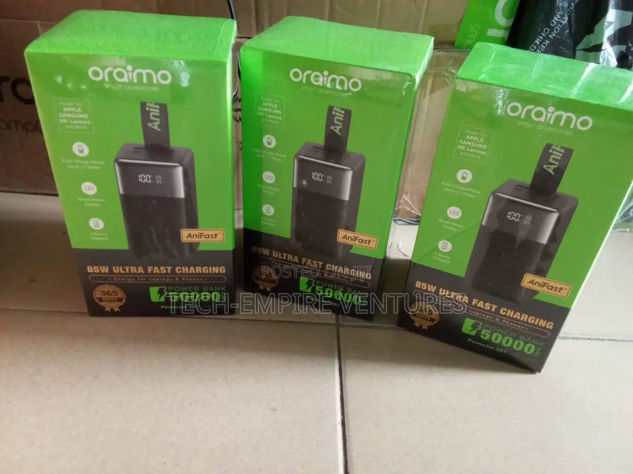 Oraimo Powerjet 501 50000mah 85w Fast Charging Power Banks