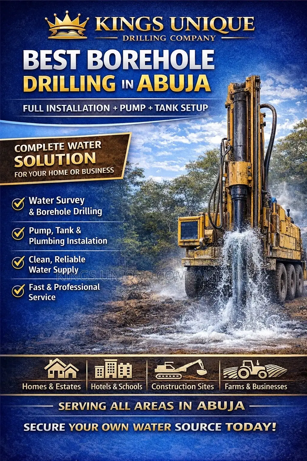 Borehole Drilling in Abuja | Fast, Reliable Water Solution