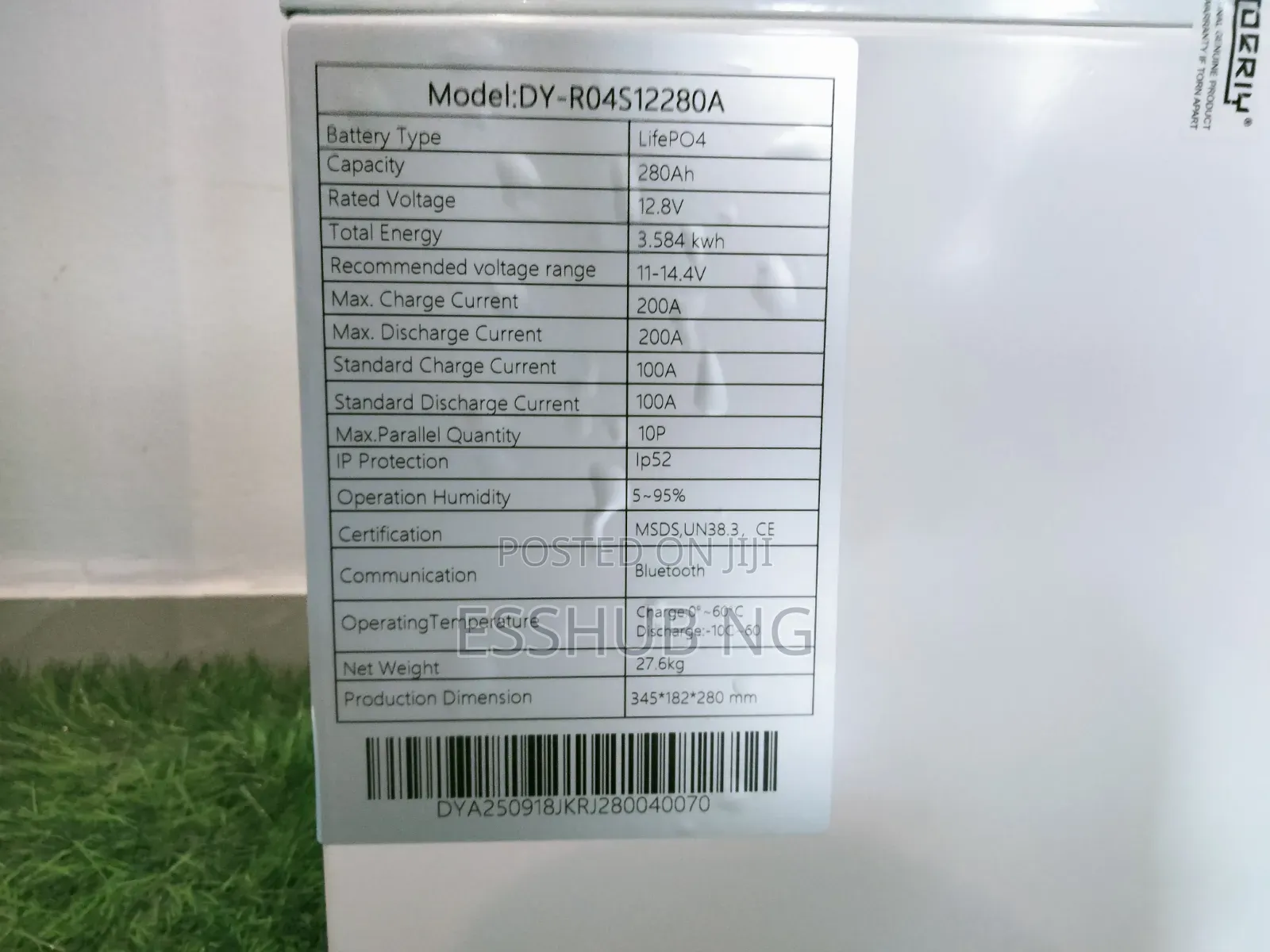 280a Lithium Battery Deriy