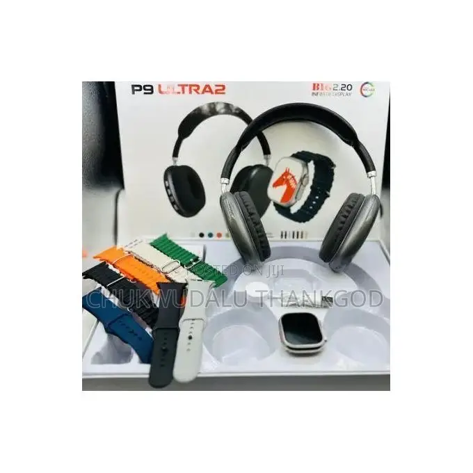 P9 Ultra2 Smartphone Watch,Straps Wirelessheadphone,9in1 Combinationed