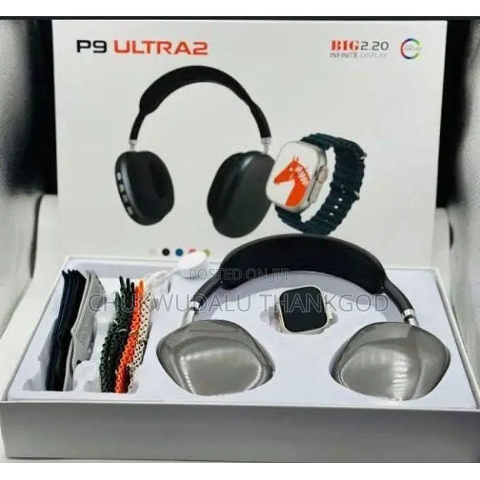 P9 Ultra2 Smartphone Watch,Straps Wirelessheadphone,9in1 Combinationed