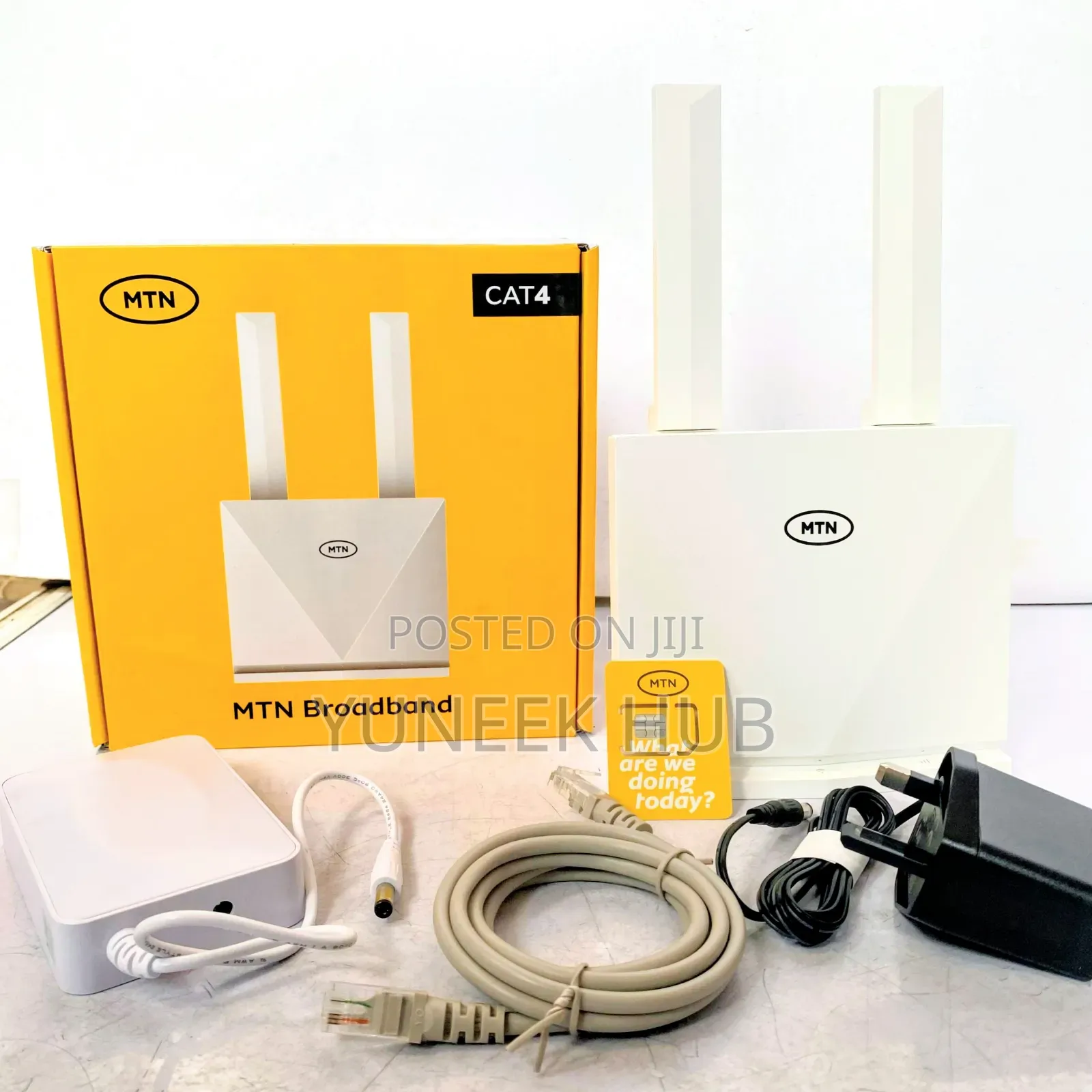 MTN Universal 4g Wifi Router + Backup Battery – White