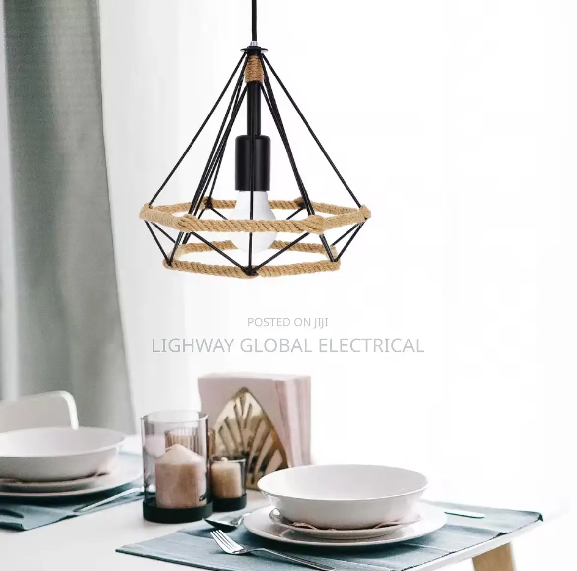 Wrought Single Basket Pendant