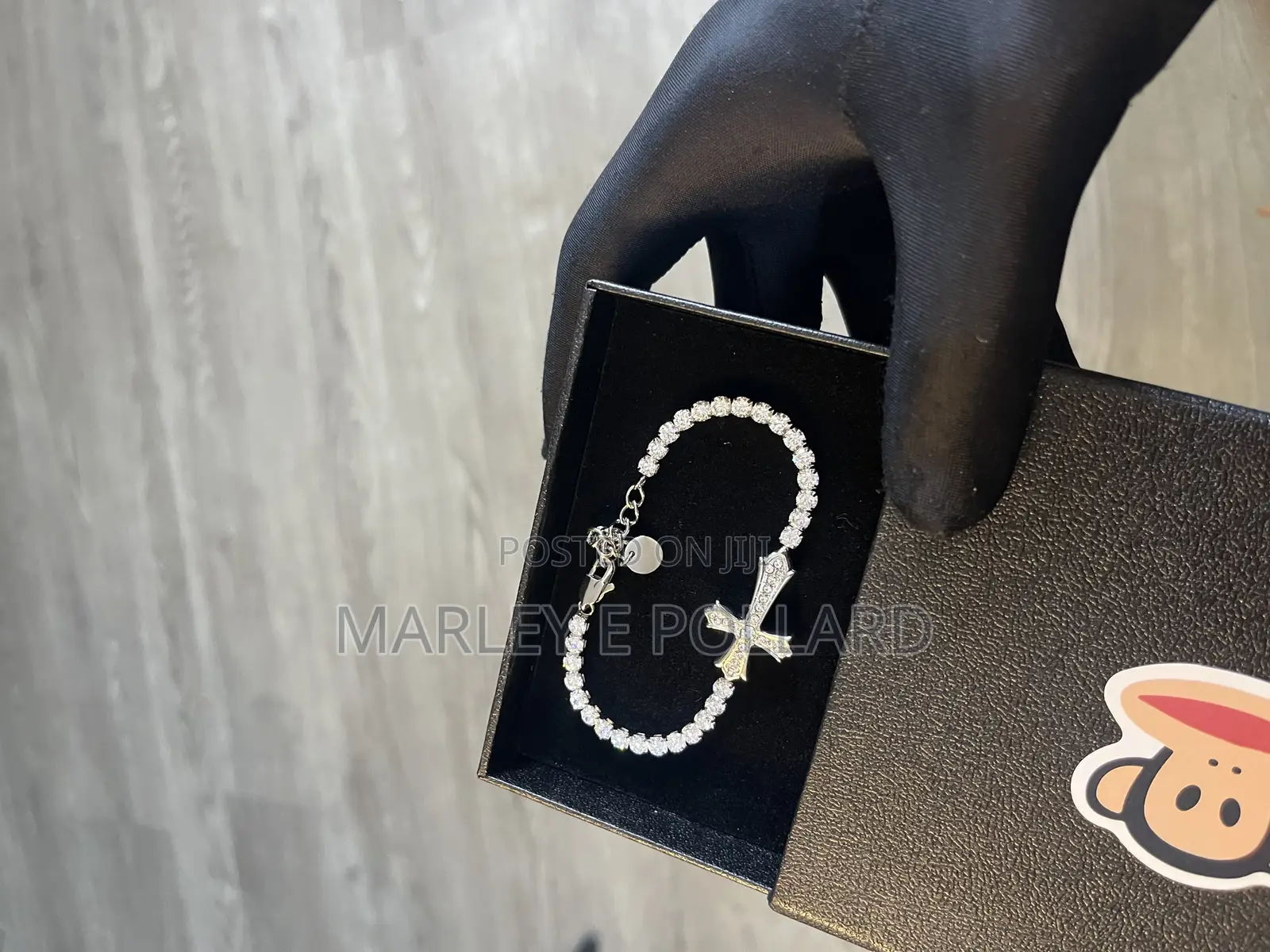 Bape X Chrome Hearts Steel Nontarnish Streetwear Tennis Cross Bracelet
