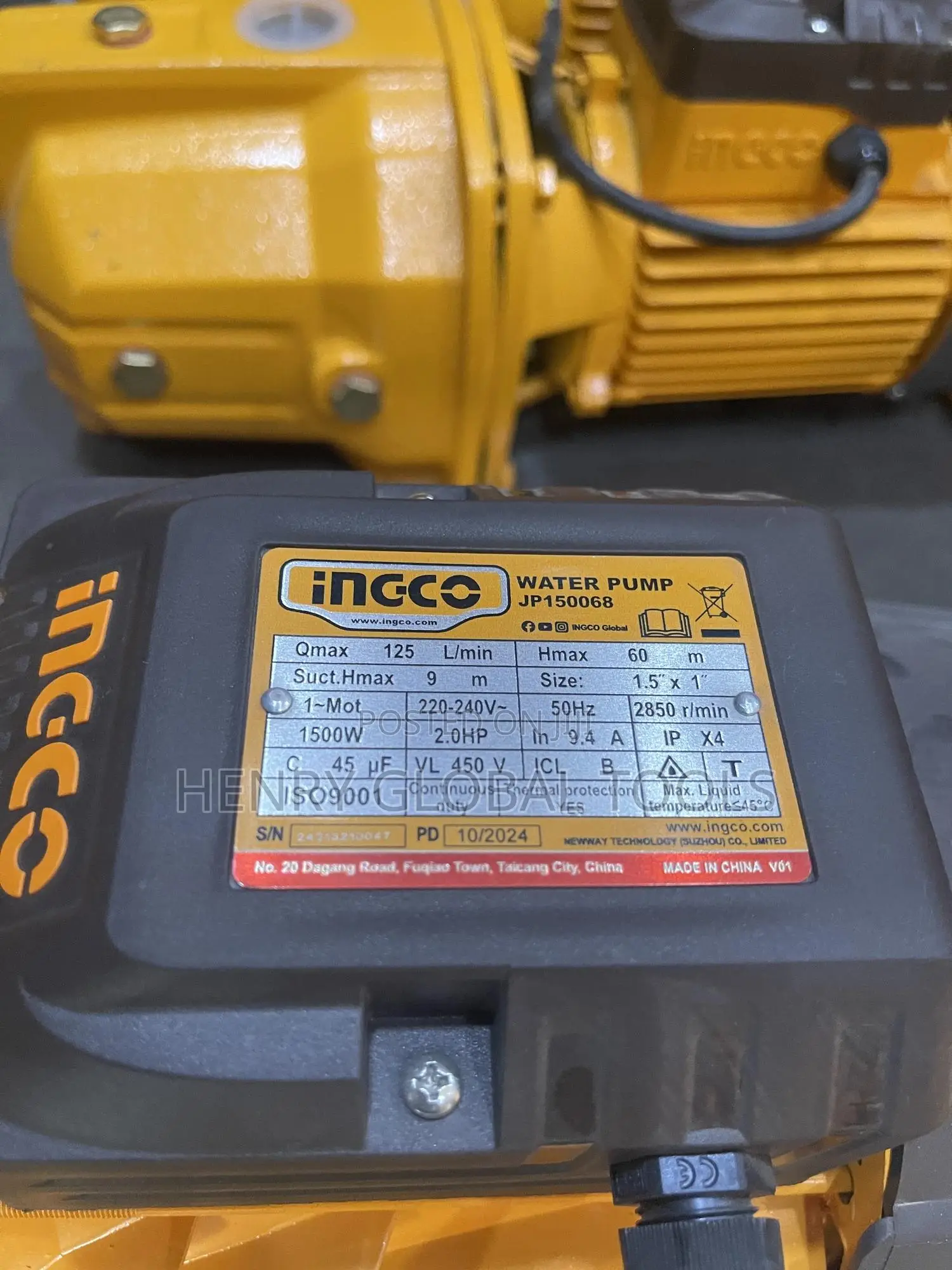 1500w 2.0hp Ingco Surface Water Pump Machine
