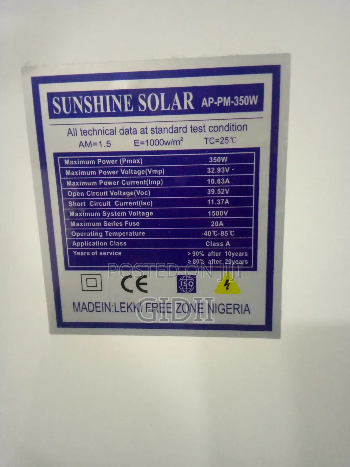 350w Mono Panel