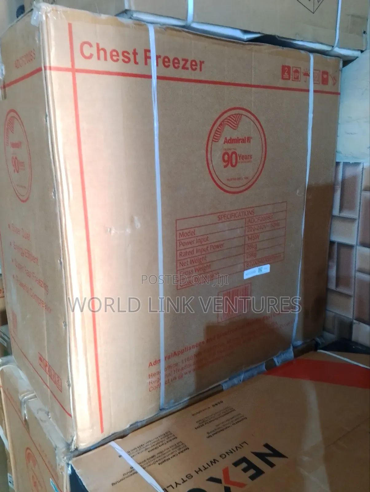 Admiral Chest Freezer Model 200 Liters