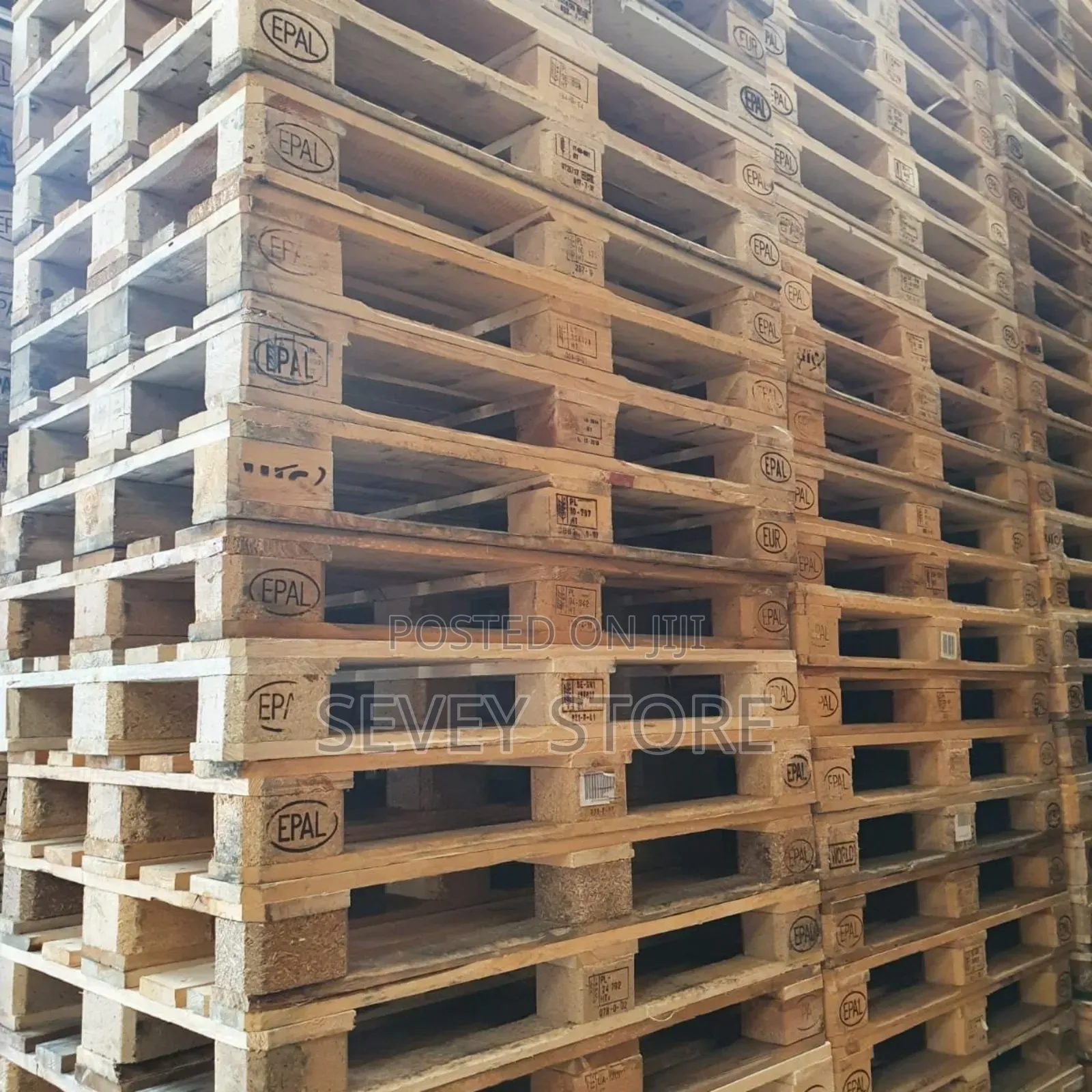 Wood Pallet 4-way Rectangular Rubber Wood Pallet