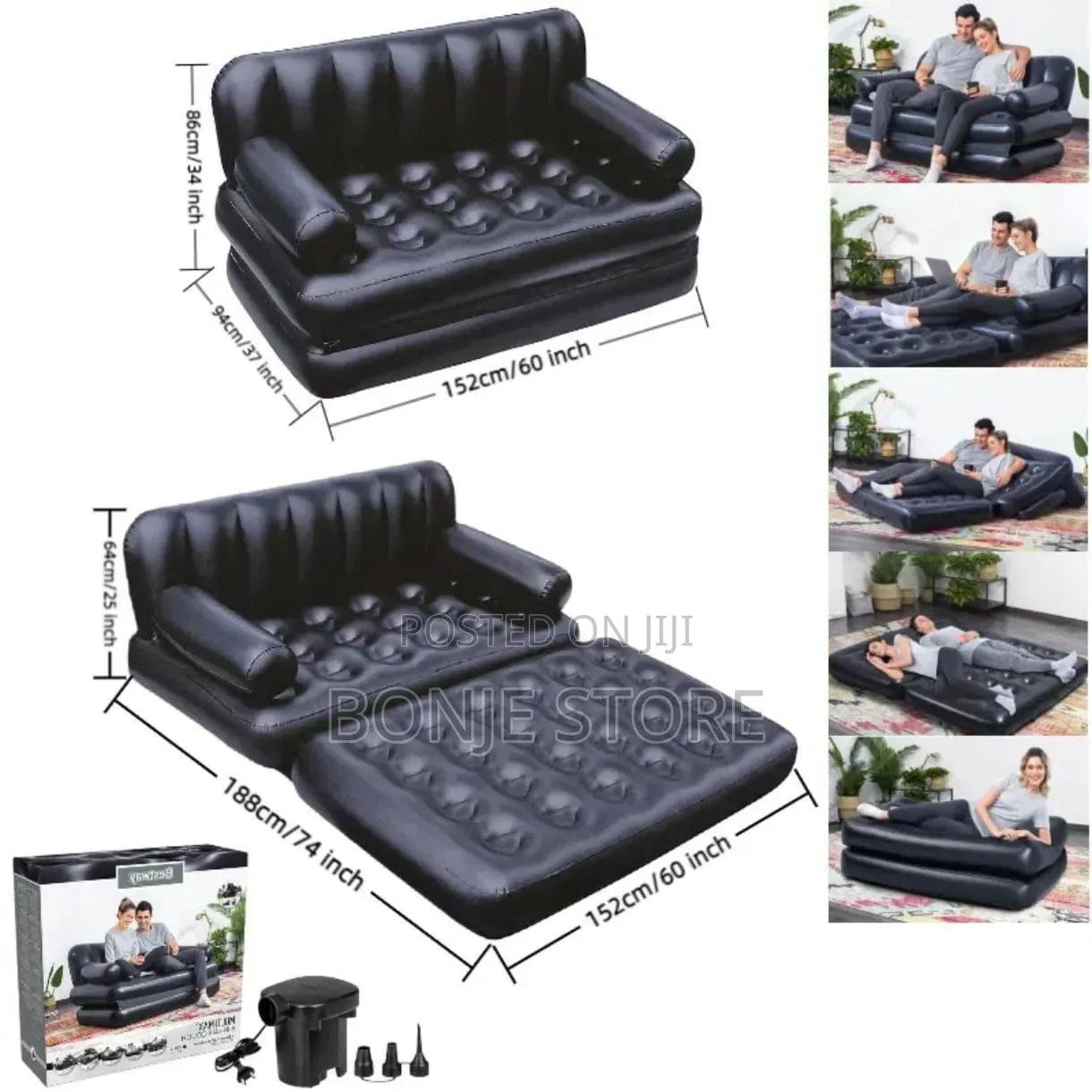 5in1 Sofa Bed/Chair With Electric Pump