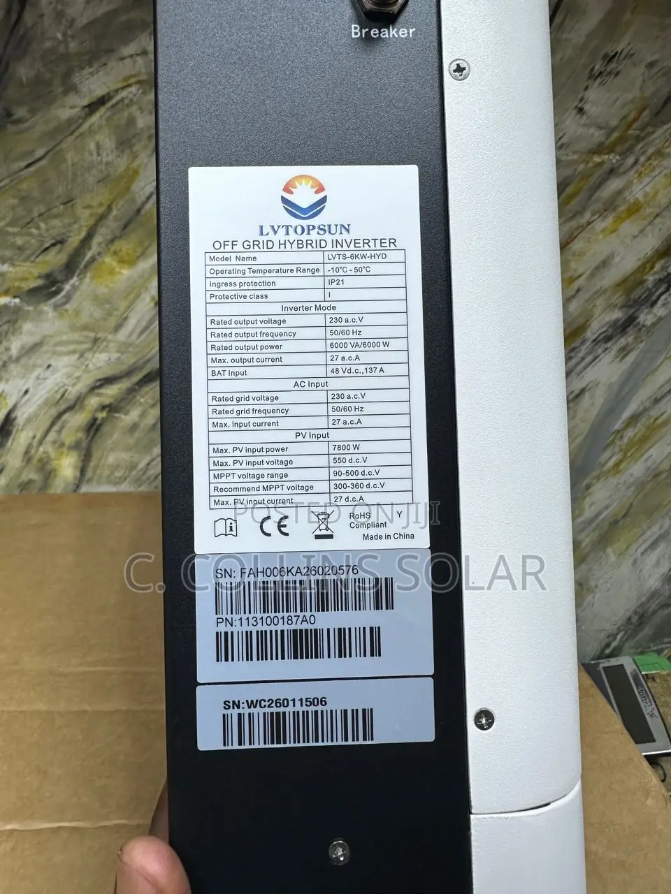 6kwh Lvtopsun Hybrid Inverter