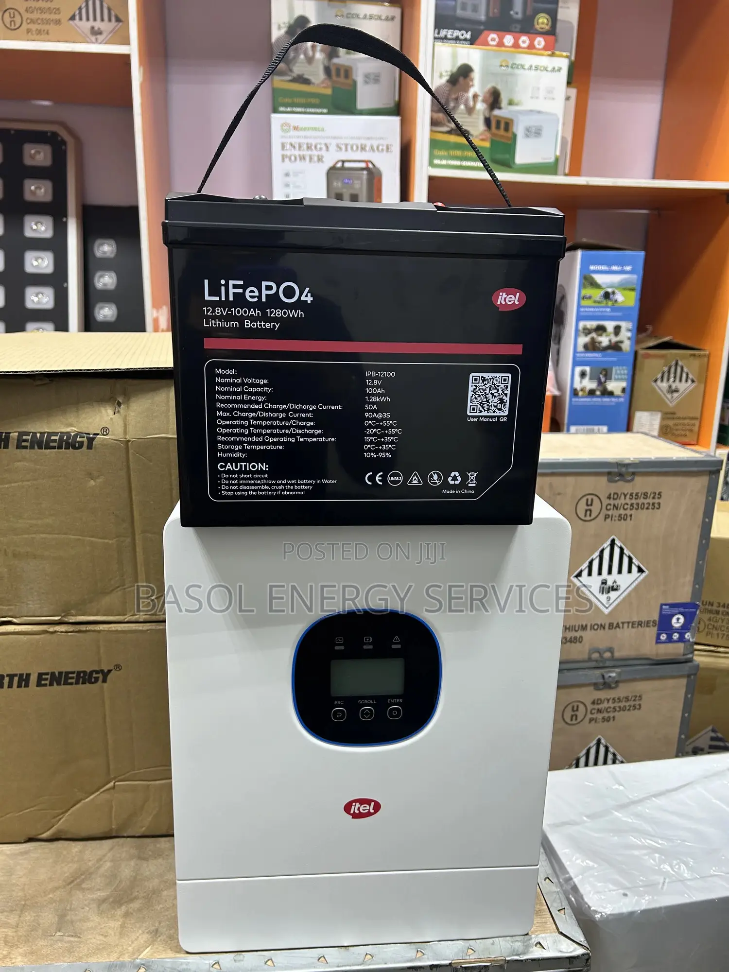 Itel 1.5kva Hybrjd Inverter /1.3kwh Lithum Battery