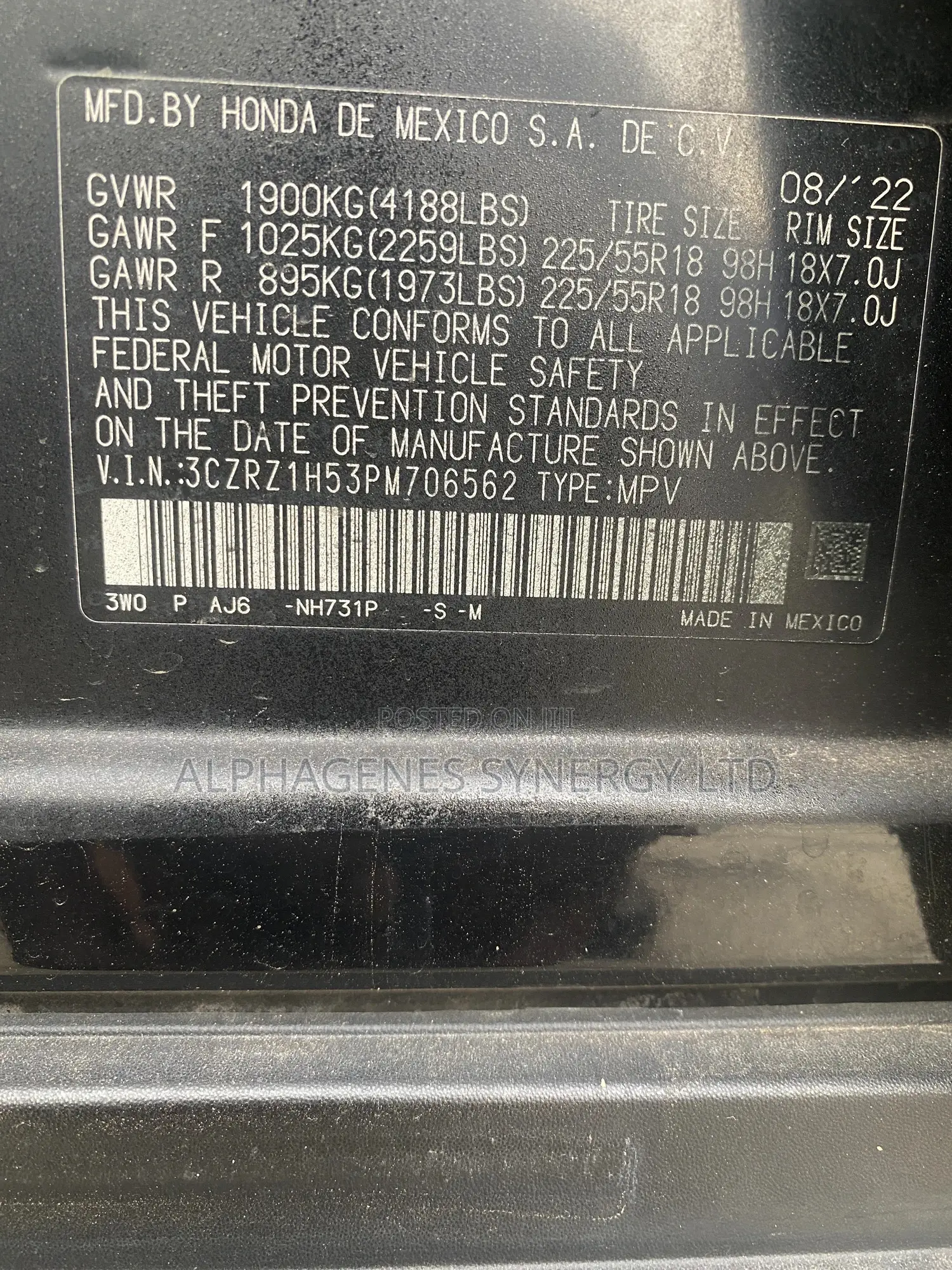Honda HR-V 2023 Black