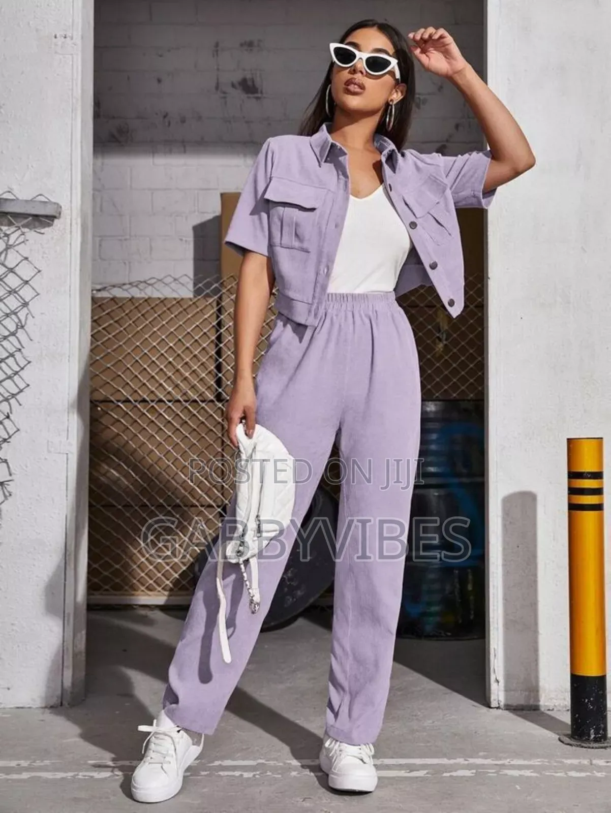 Corduroy Flap Pocket for Ladies