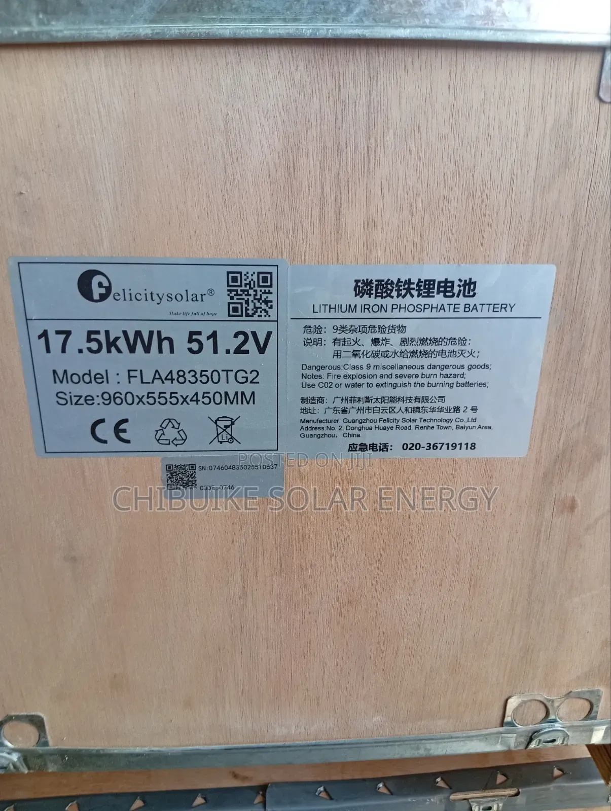 Felicity 17.5kwh Lithium Ion Batteries Fla
