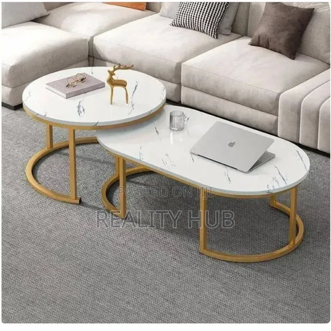 Nordic 2pcs Faux Center Table Living Room Luxury Center Table 100cm