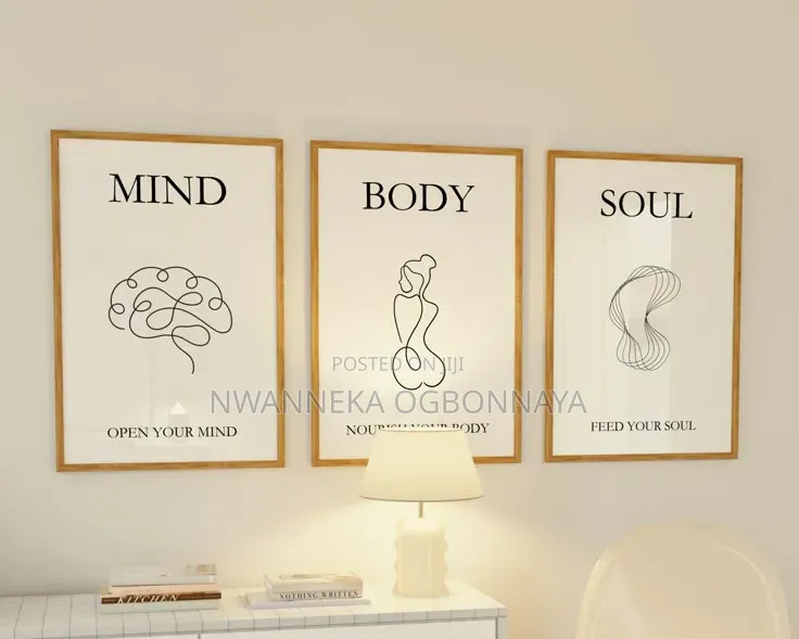 Mind Body Soul Canvas Artwork With Glasses
