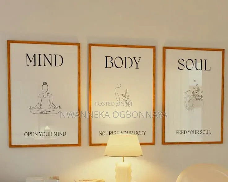 Mind Body Soul Canvas Artwork With Glasses