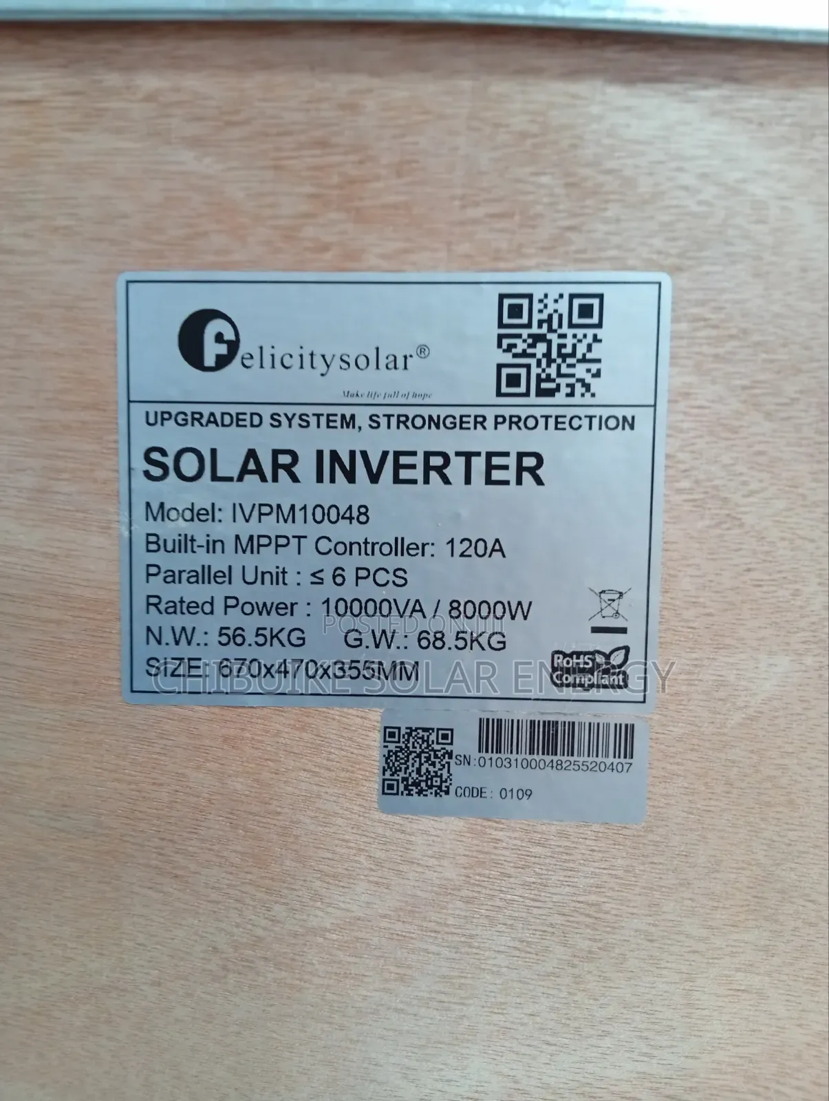 Felicity Ivpm 10kva Hybrid Inverter
