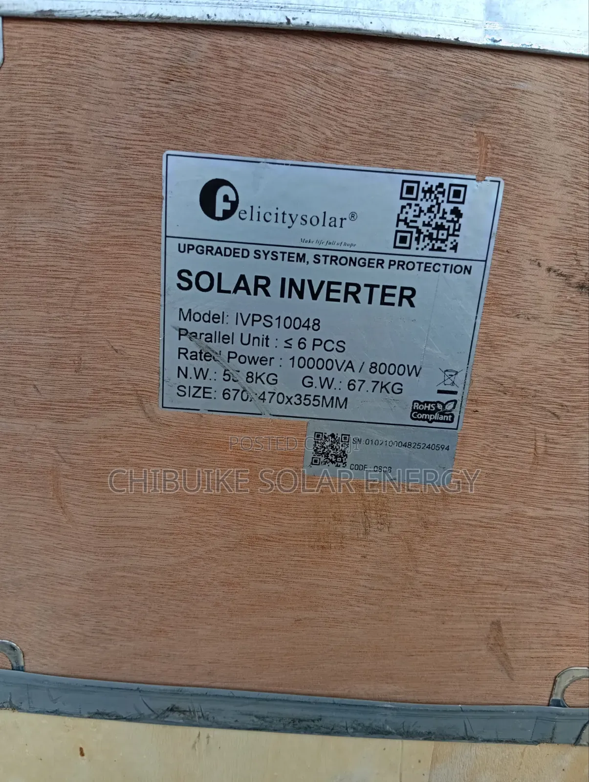 Felicity Solar Inverter 10kva 48v
