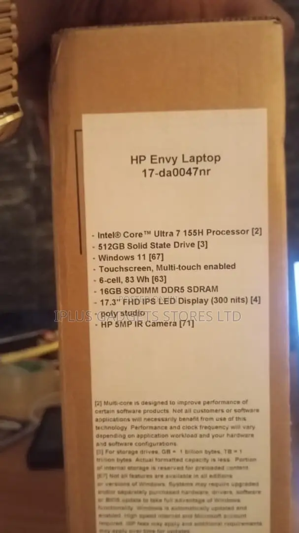 New Laptop HP Envy 17 16GB Intel Core Ultra 7 SSD 512GB