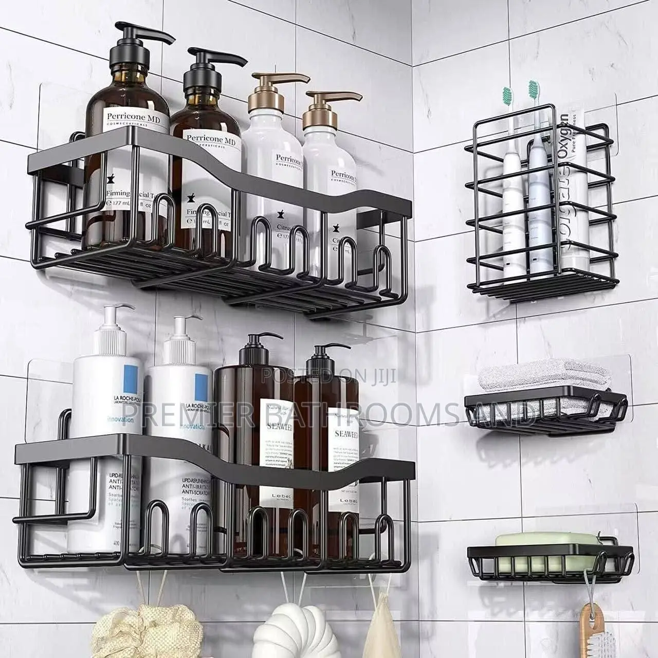Bathrooms Accessories Set Black