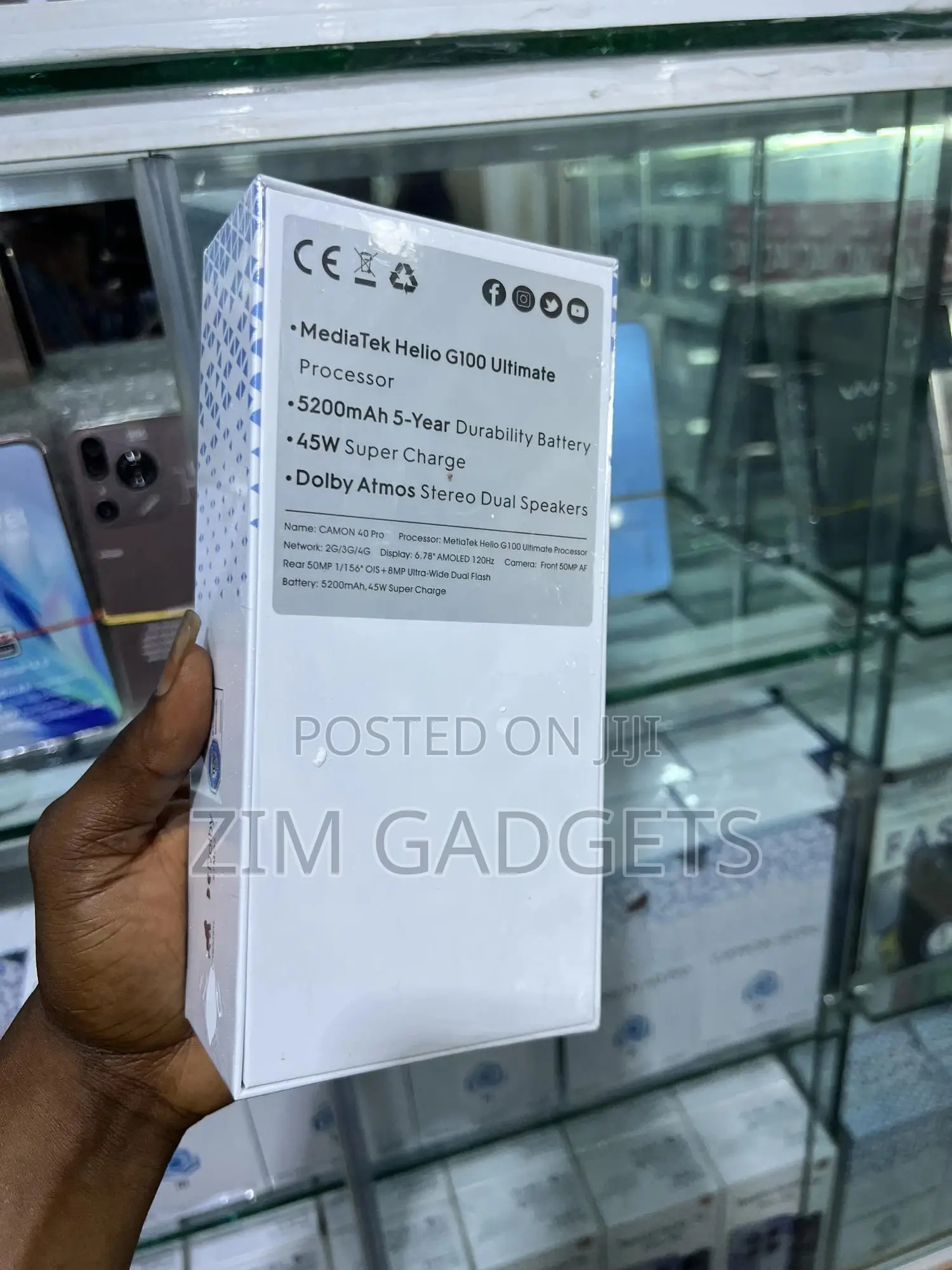 New Tecno Camon 40 Pro 4G 256 GB Black