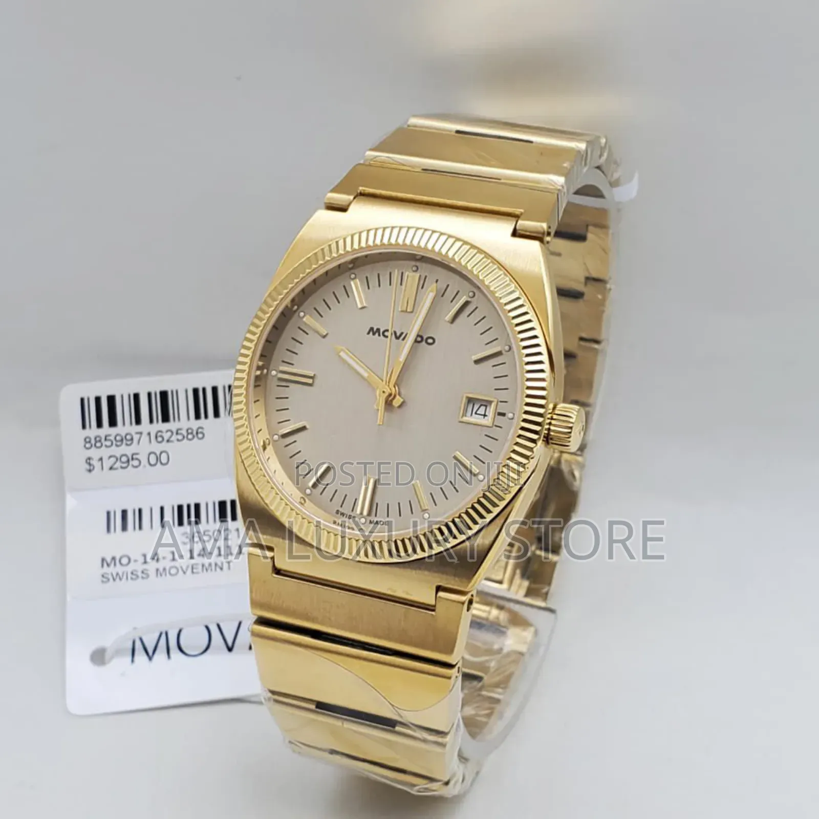 Movado Luxury Chain Strap Men's Wristwatches