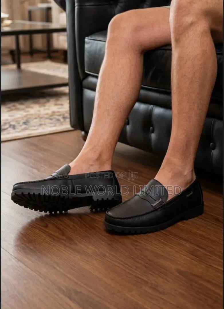 Men's Solid Black Timberland Loafers Kam 6g