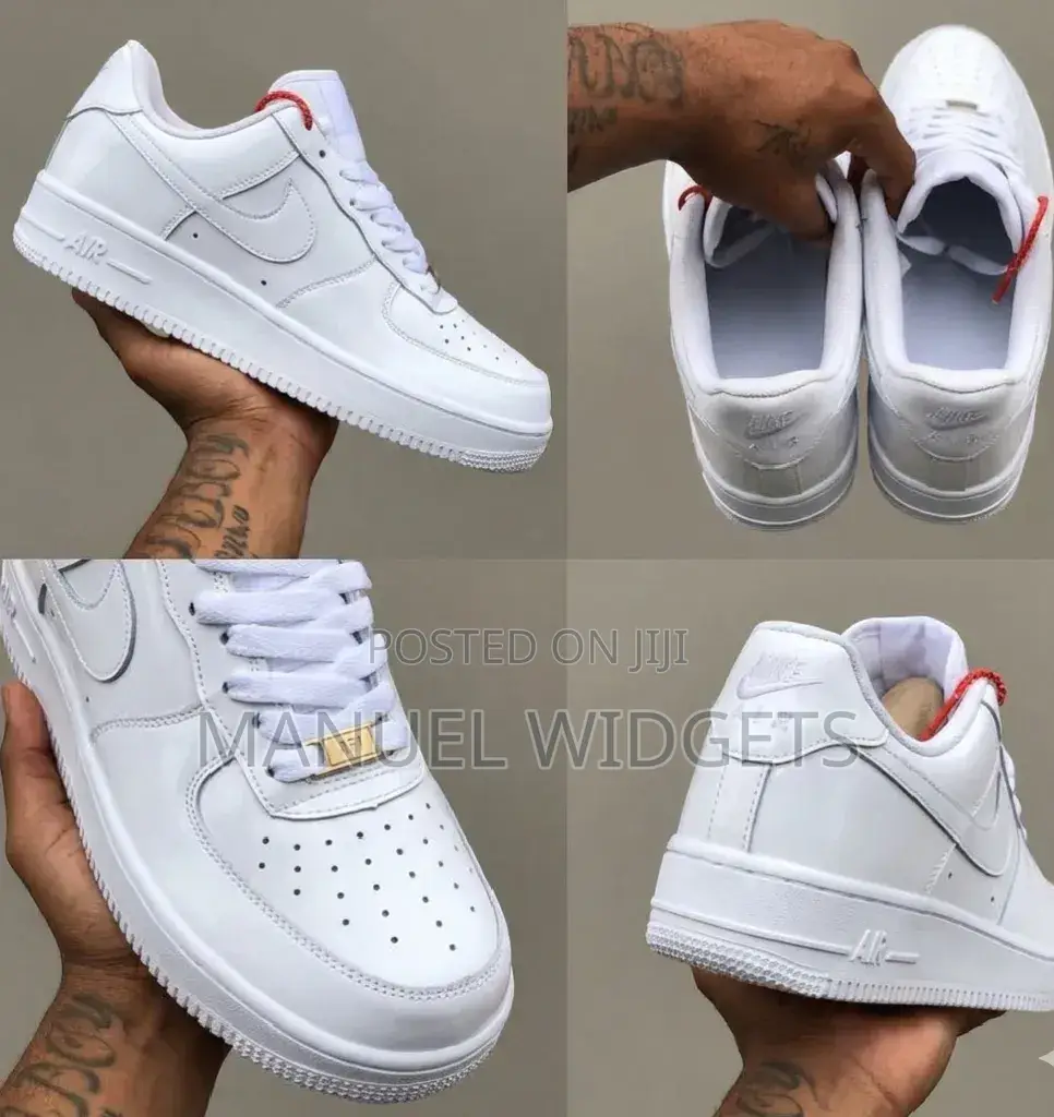 Nike Air Force1 White Unisex Sneakers Streetwear — Premium Quality