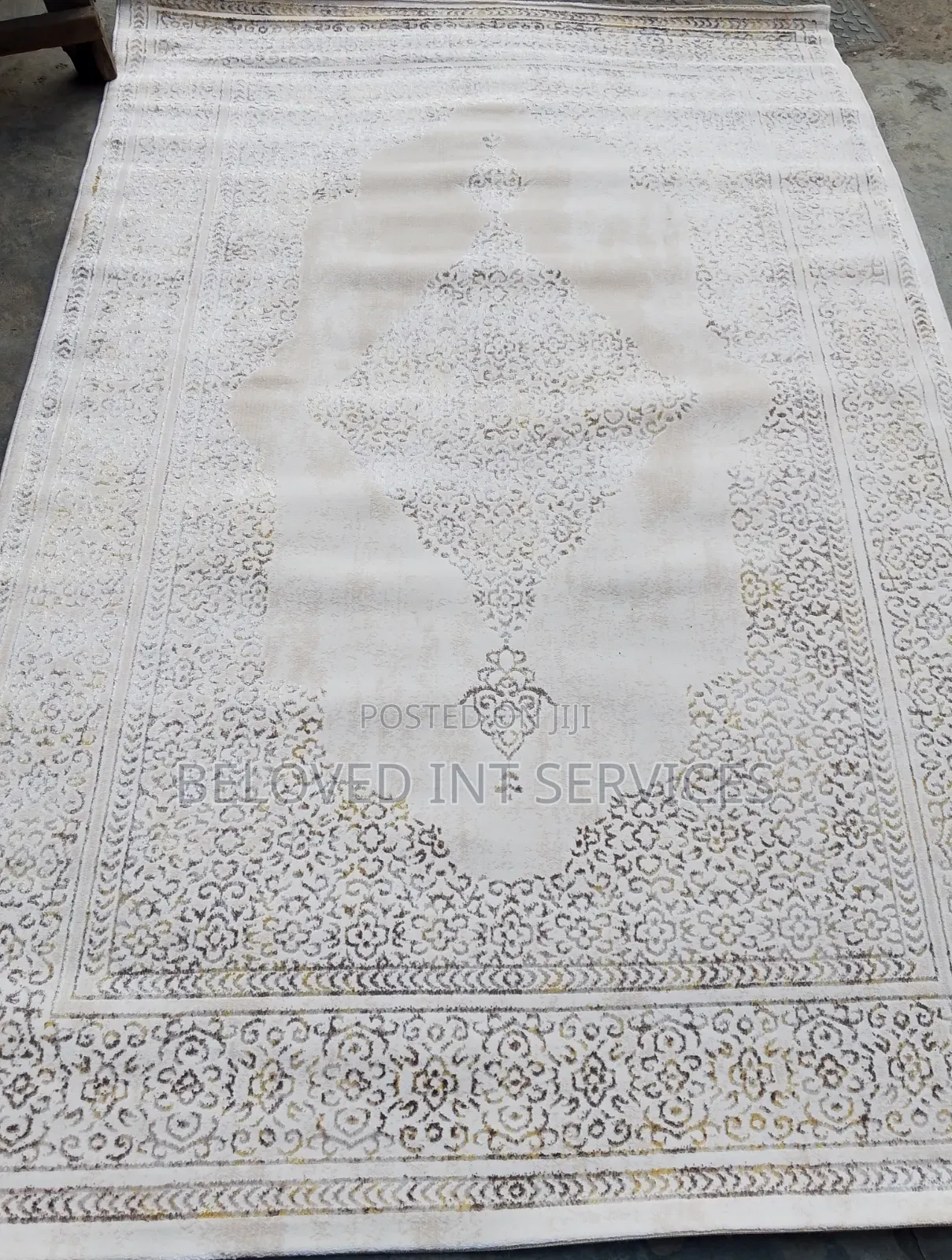 Instanbo Turkey Rug – Cream Floral Living Room Carpet