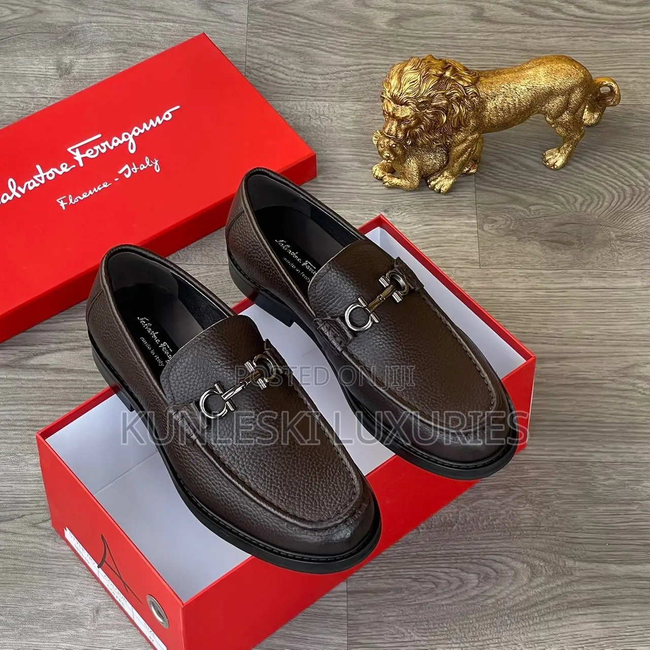 Original Salvatore Ferragamo Loafers Shoes for Men in 2 Colors