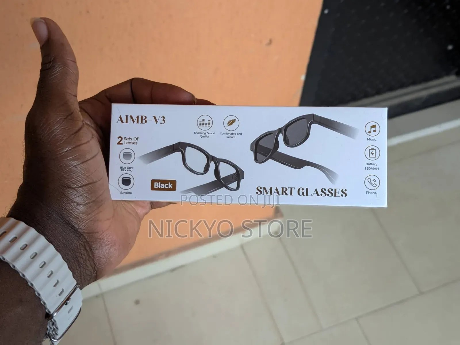 Smart Glasses With Bluetooth Speaker– Aimb V3