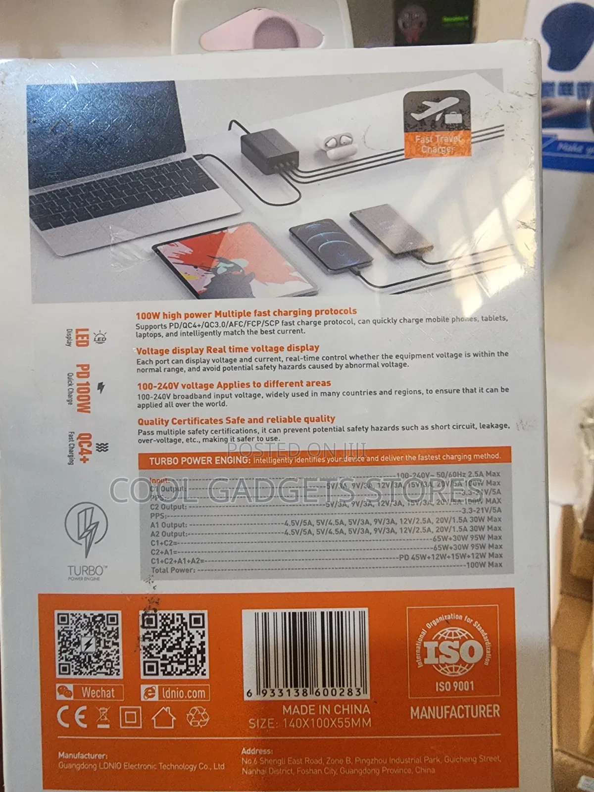 Ldnio A4809c 100w Usb Pd Qc4 + Desktop Super Fast Charger