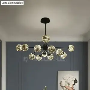 Modern Black Chandelier Ball Light
