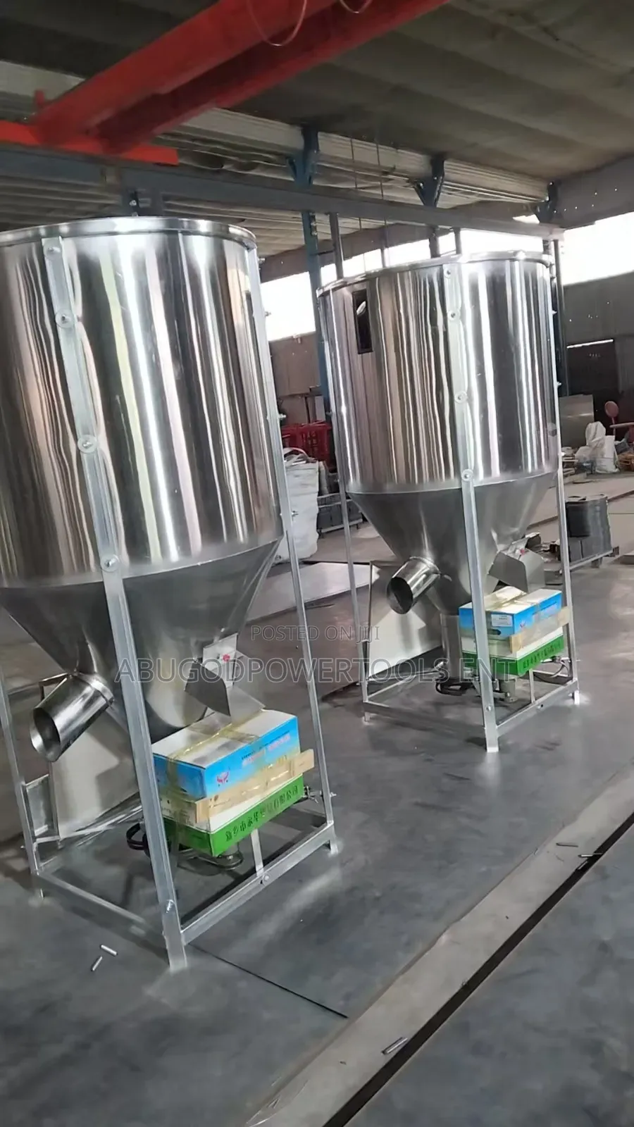 Stainless Steel Animals Feed Mixer 500kg Capacity