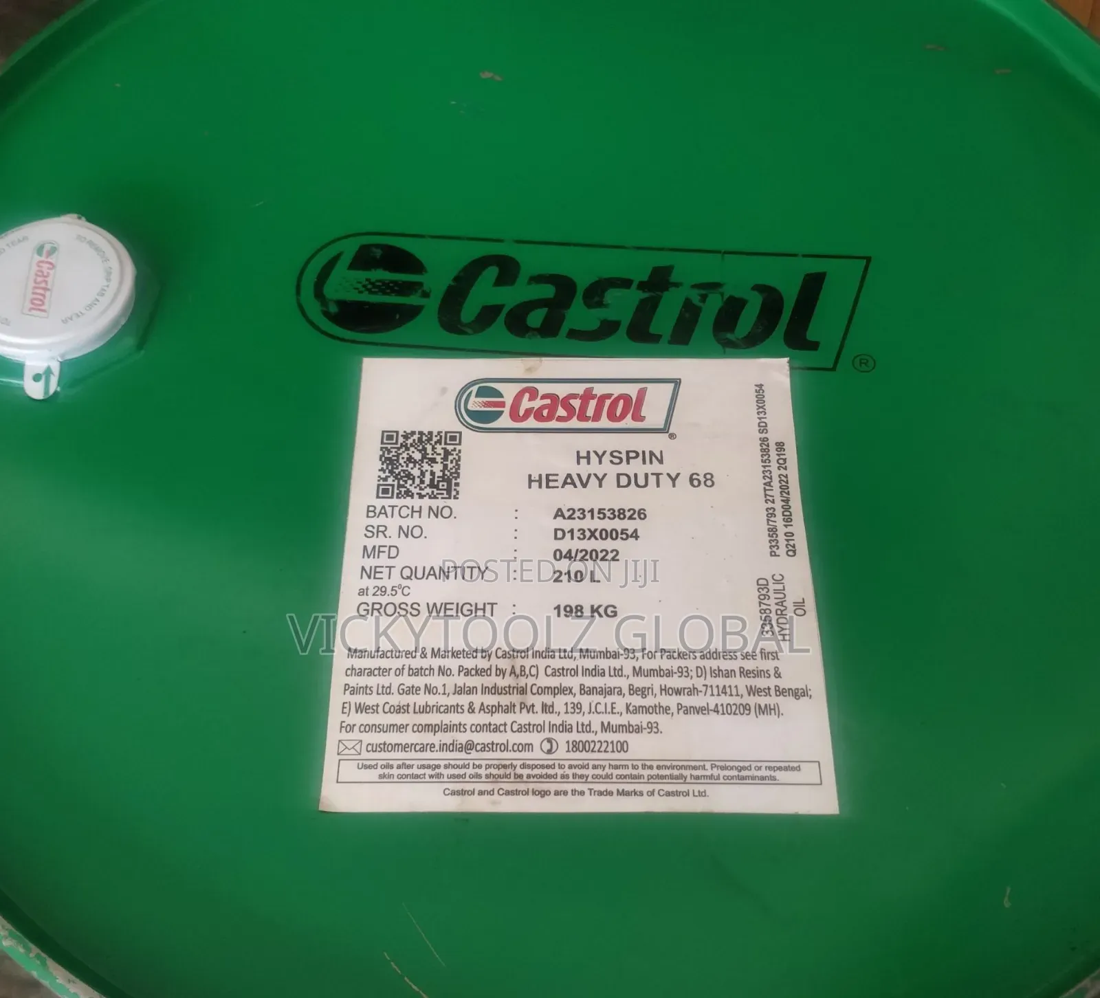 Castrol Hyspin Aws 68 Heavy Duty Hydraulic Oil 210 Drum