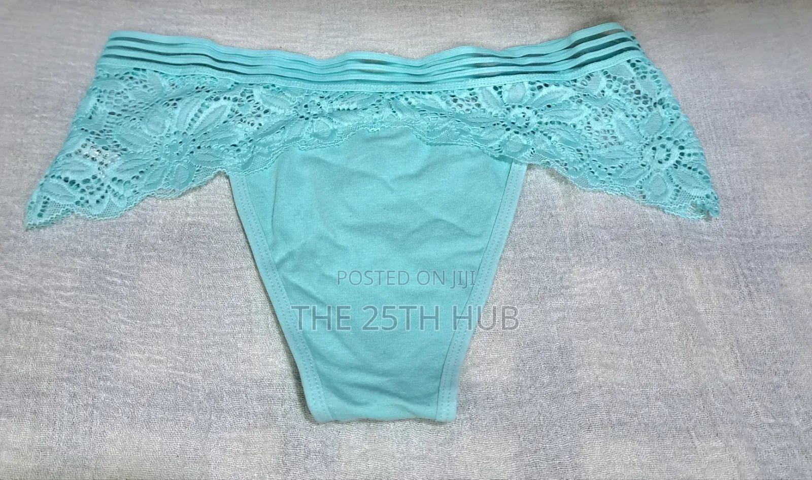 Lace Trim Cotton Panty Set