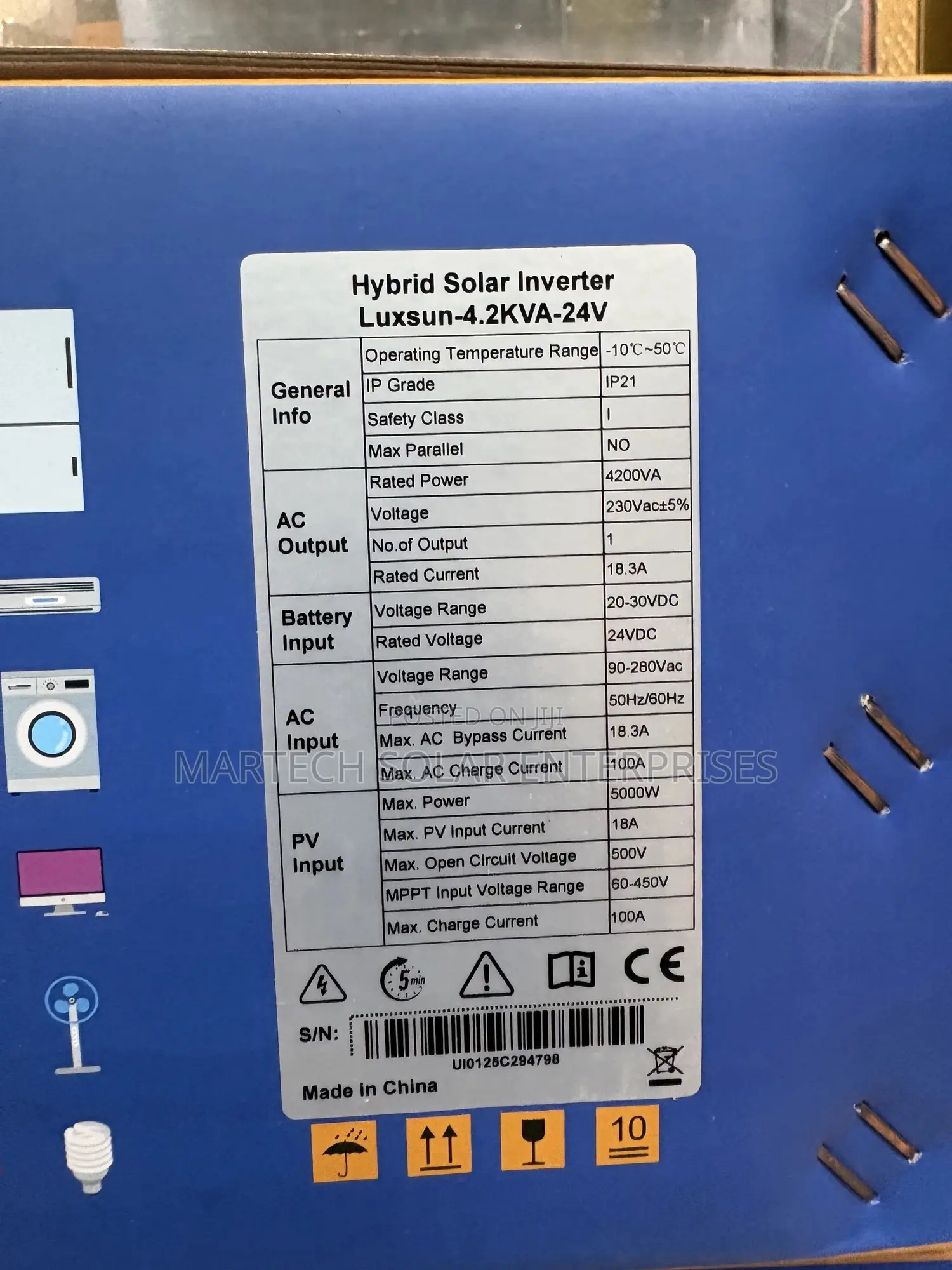 Luxsun 4.2kva/24v Hybrid Solar Inverter