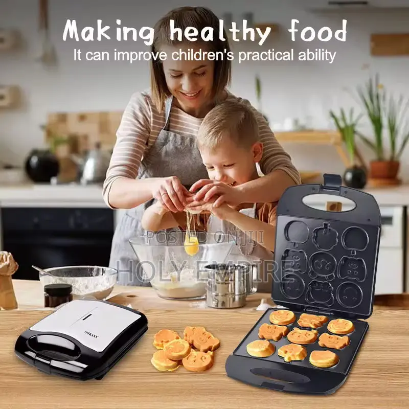 Biscuit Waffle Maker Sandwich Cake Pan Donut Nut Breakfast Machine
